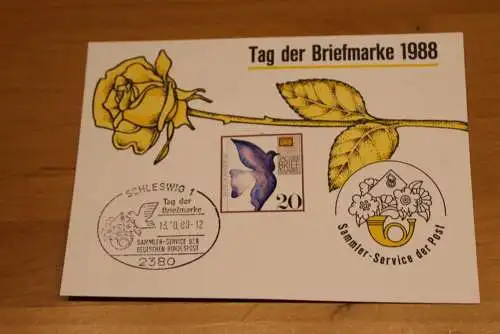 BRD;Sonderblatt,Erinnerungsblatt,Gedenkblatt: Tag der Briefmarke 1988; SST Schleswig