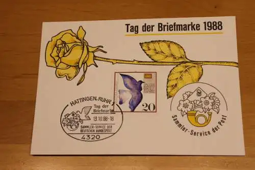 BRD;Sonderblatt,Erinnerungsblatt,Gedenkblatt: Tag der Briefmarke 1988; SST Hattingen
