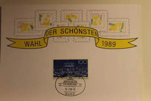 BRD; Sonderblatt,Erinnerungsblatt,Gedenkblatt: Wahl der Schönsten 1989; Cham