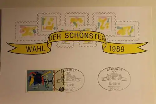 BRD; Sonderblatt,Erinnerungsblatt,Gedenkblatt: Wahl der Schönsten 1989