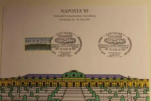 BRD; Sonderblatt,Erinnerungsblatt,Gedenkblatt: NAPOSTA '93 Dortmund