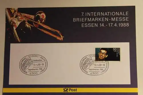 BRD; Sonderblatt,Erinnerungsblatt,Gedenkblatt: Intern. Briefmarken-Messe Essen 1988