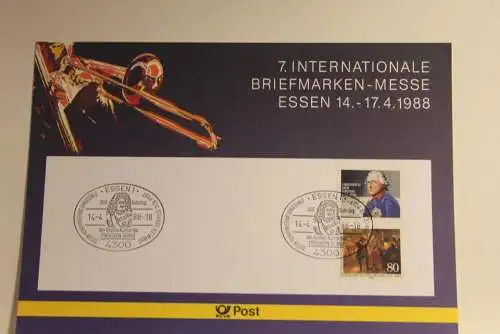 BRD; Sonderblatt,Erinnerungsblatt,Gedenkblatt: Intern. Briefmarken-Messe Essen 1988