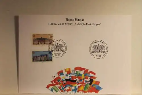 BRD; Sonderblatt,Erinnerungsblatt,Gedenkblatt: EUROPA-Marken 1990; Postalische Einrichtungen