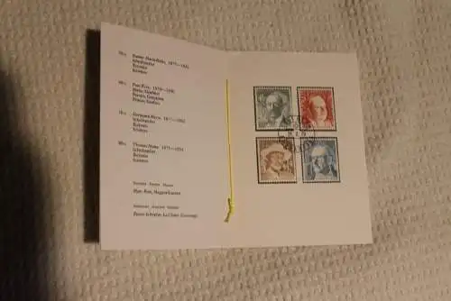 Schweiz, Ersttagsheft  Nr. 166, Folder: Schriftsteller; 21.2.1979