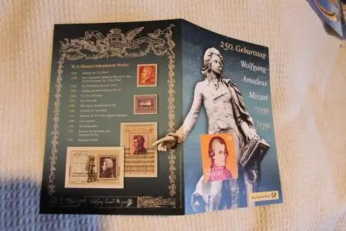 Wolfgang A. Mozart; Erinnerungsblatt; Gedenkblatt der Deutsche Post 2006