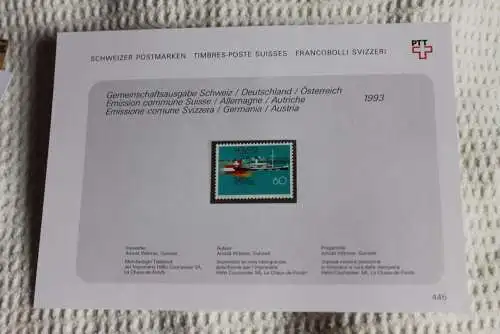 PTT Schweiz; Gemeinschaftsausgabe Schweiz, Deutschland,Österreich 1993:EUREGIO BODENSEE,MNH