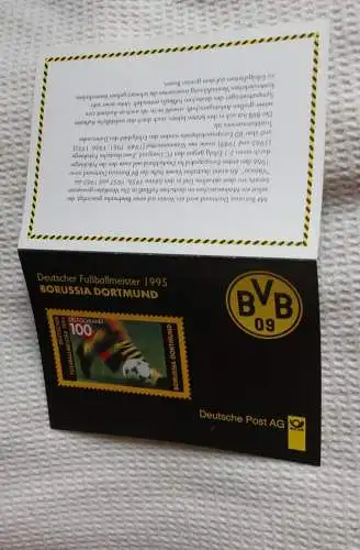 Deutscher Fußballmeister 1995: BVB 09; Erinnerungsblatt; Gedenkblatt der Deutsche Post 1995; lesen