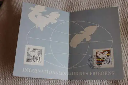DDR; Intern. Jahr des Friedens; Ersttagsblatt  3/86