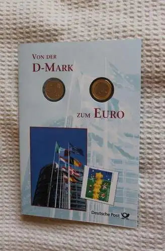 BRD; Numisblatt; Gedenkblatt der Deutsche Post: Von der D-Mark zum Euro