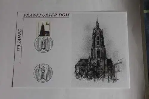 BRD 1989; Stempelkarte der Post: 750 Jahre Frankfurter Dom