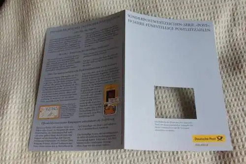 Deutschland 2003; Treuegabe der Deutsche Post, Gedenkblatt : Neue Postleitzahlen, bitte lesen