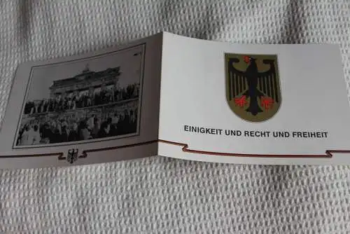 Deutschland 1990; Gedenkblatt, Erinnerungsblatt: Deutsche Einheit