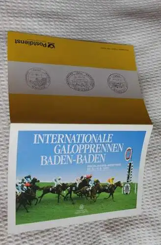 Deutschland; Gedenkblatt: Internationale Galopprennen Baden-Baden; 1991