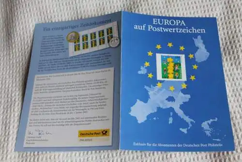 Deutschland 2000; Jahresgabe der Deutsche Post Sammler-Service; 1. Europa-Marke in Pfennig und Euro