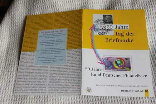 Deutschland 1996; Jahresgabe der Deutsche Post Sammler-Service: 60 Jahre Tag der Briefmarke