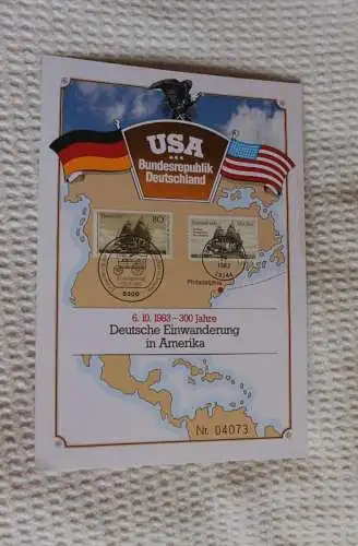 BRD 1983; 300 Jahre Deutsche Einwanderung in Amerika; Gemeinschaftsausgabe BRD-USA