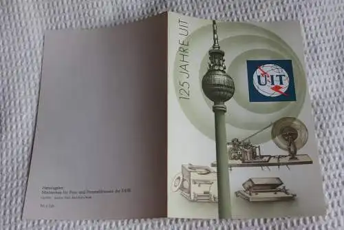 DDR; 125 Jahre UIT; Ersttagsblatt  3/90