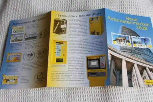 Neue Automatenmarken; Gedenkblatt der Deutsche Post 2008