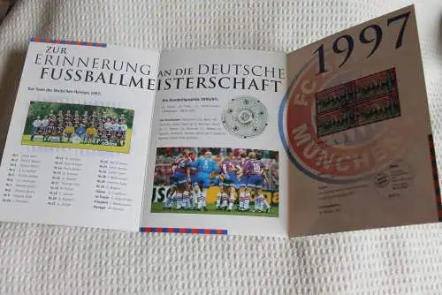 Bayern München; Deutscher Fußballmeister 1997; Gedenkblatt der Deutsche Post 1997;