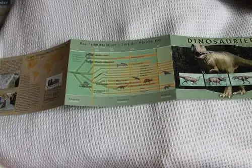 Dinosaurier; Gedenkblatt der Deutsche Post 2008; Ersttagsstempel Berlin und Frankfurt/M.