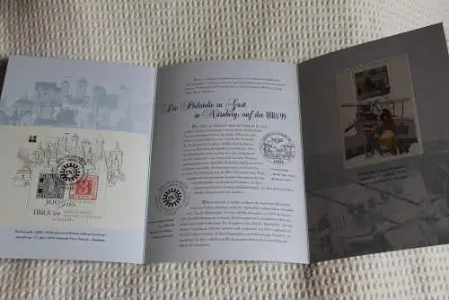 Intern. Briefmarken-Ausstellung IBRA '99 Nürnberg; Gedenkblatt der Deutsche Post 1999