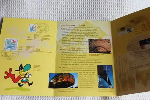 EXPO 2000 Hannover; Gedenkblatt der Deutsche Post 2000