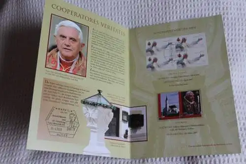 Papst Benedikt XVI.; Gedenkblatt der Deutsche Post 2007