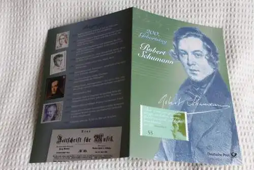 Robert Schumann; Gedenkblatt der Deutsche Post 2010