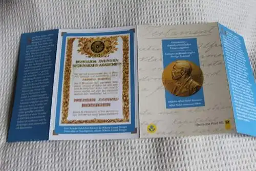 Alfred Nobel-Testament; Gemeinschaftsausgabe BRD-Schweden; Gedenkblatt der Deutsche Post 1995