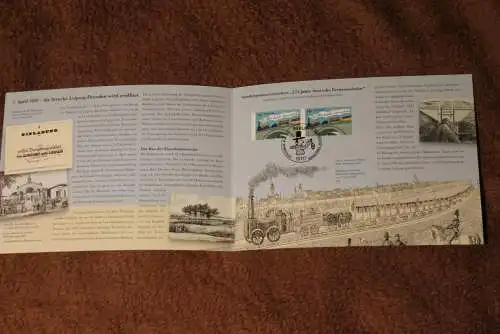 175 Jahre deutsche Ferneisenbahn; Gedenkblatt der Deutsche Post 2014