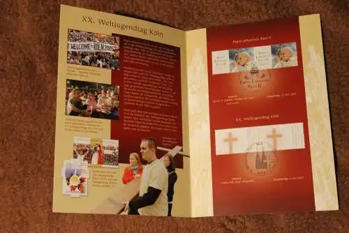 Papst Johannes Paul II.; Weltjugendtag Köln 2005; Gedenkblatt der Deutsche Post 2005