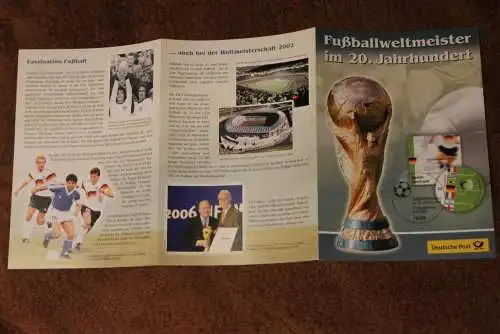 Fußballweltmeister im 20. Jahrhundert; Gedenkblatt der Deutsche Post 2002