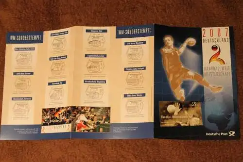 Handball-Weltmeisterschaft Deutschland 2007; Gedenkblatt der Deutsche Post 2007