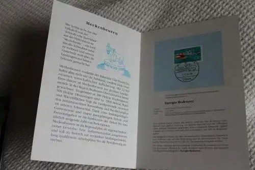 Der Bodensee-Seele Europas; Euregio, Ersttagsblatt, Meckenbeuren, Gedenkblatt der Deutsche Post 1993
