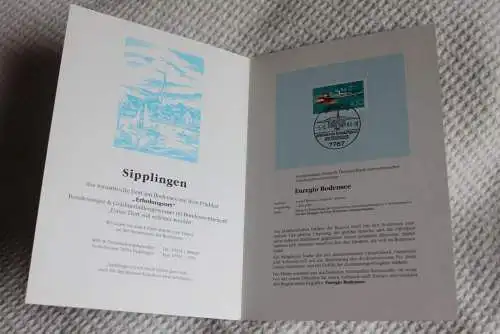 Der Bodensee-Seele Europas; Euregio, Ersttagsblatt, Sipplingen, Gedenkblatt der Deutsche Post 1993