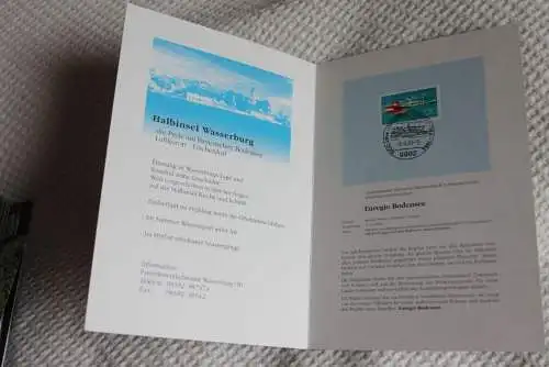 Der Bodensee-Seele Europas; Euregio, Ersttagsblatt, Wasserburg/Bodensee, Gedenkblatt der Deutsche Post 1993
