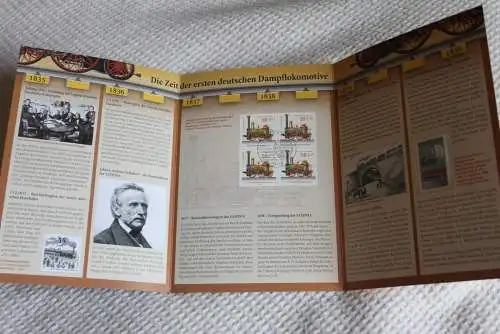 175 Jahre Dampflokmotive SAXONIA; Gedenkblatt der Deutsche Post 2013