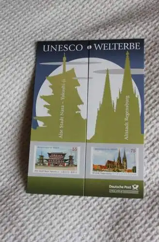 UNESCO Weltkulturerbe Nara - Regensburg; Gedenkblatt der Deutsche Post 2011