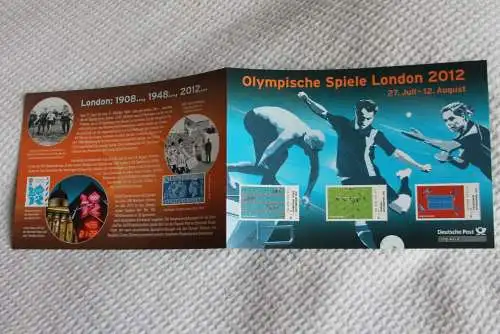 Olympische Spiele London 2012; Gedenkblatt der Deutsche Post 2012