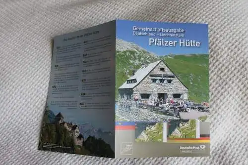 Pfälzer Hütte; Gemeinschaftausgabe BRD-Liechtenstein; Gedenkblatt der Deutsche Post 2012