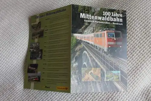 100 Jahre Mittenwaldbahn; Gemeinschaftsausgabe BRD und Österreich; Gedenkblatt der Deutsche Post 2012