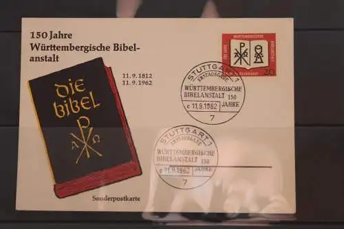 BRD 1962; FDC - Karte: Biebelanstalt; MiNr. 382