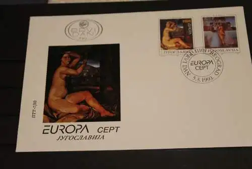 Jugoslawien 1993; FDC, EUROPA, CEPT,  MiNr. 2603-04