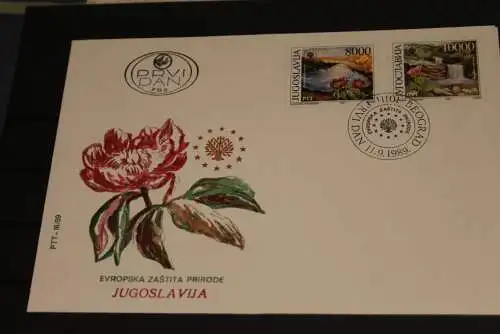 Jugoslawien 1989; FDC, Europäischer Naturschutz,  MiNr. 2374-75