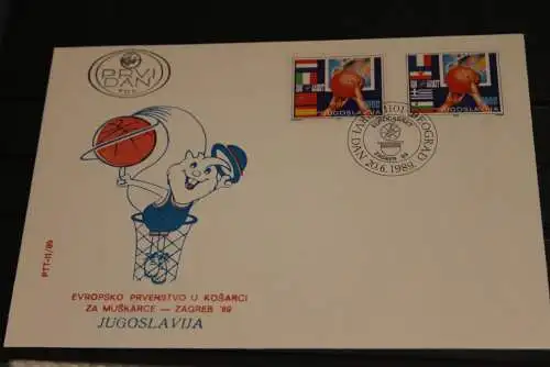 Jugoslawien 1989; FDC Basketball-EM, MiNr. 2355-56