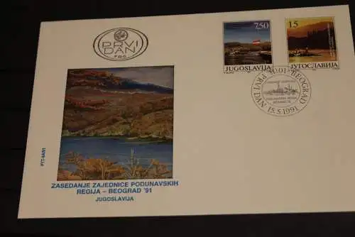 Jugoslawien 1991, Donaukonferenz, FDC, MiNr. 2479-80