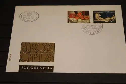 Jugoslawien 1975; FDC: EUROPAUNION, CEPT, MiNr. 1598-99