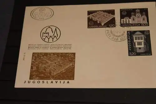 Jugoslawien 1975; FDC: Europäisches Denkmalschutz-Jahr, MiNr. 1627-29