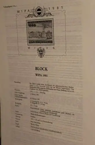 Österreich, Ersttagsblatt: WIPA 1981, Block; 2 verschiedene Stempel